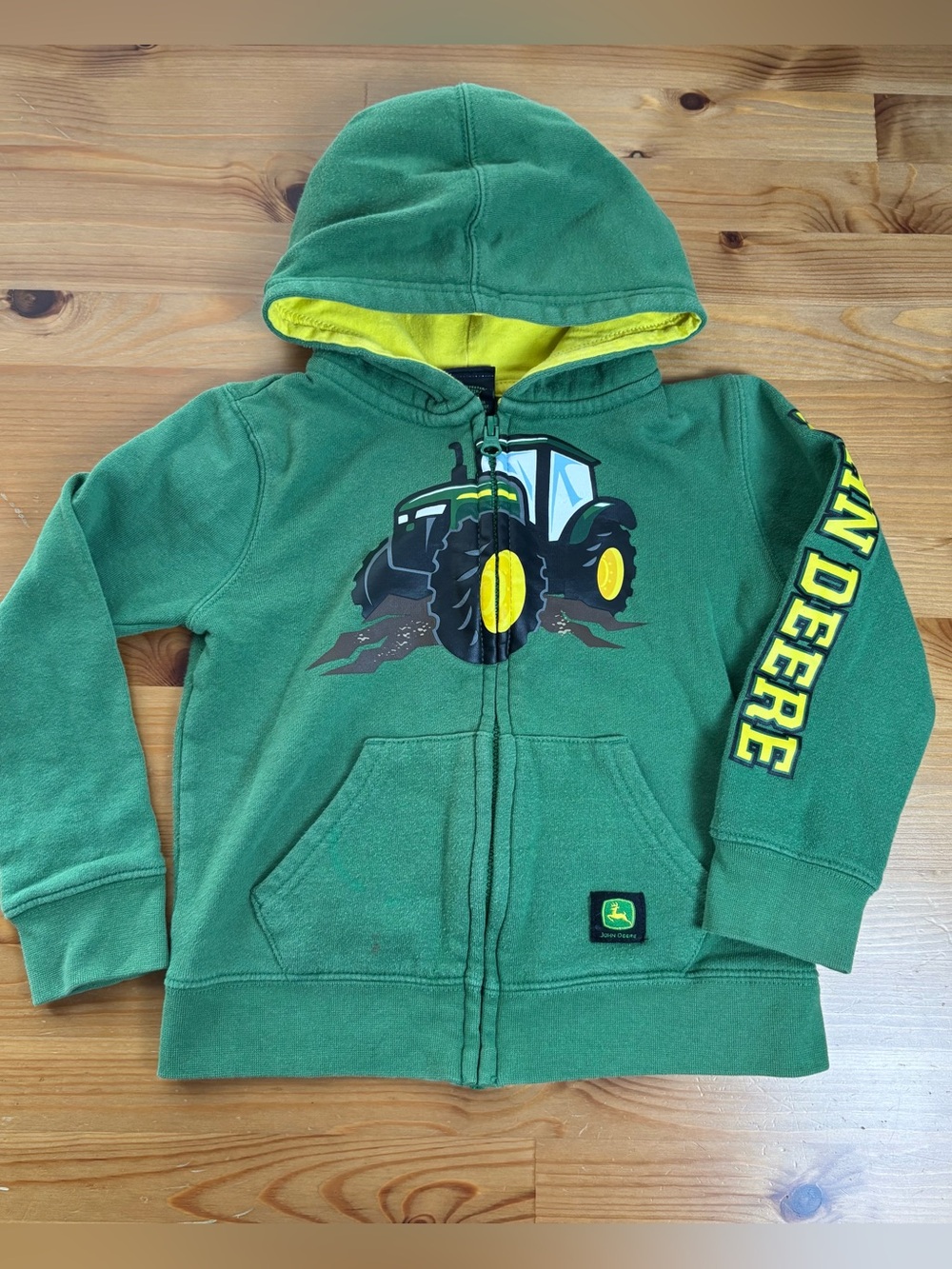 John Deere Boys Tractor Full Zip Hoodie Size 4